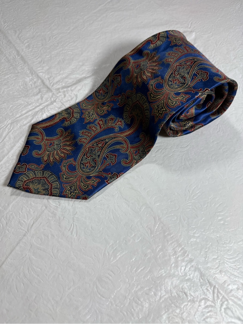 VTG Luca Franzini Tie Rack Paisley Silk Tie Italy